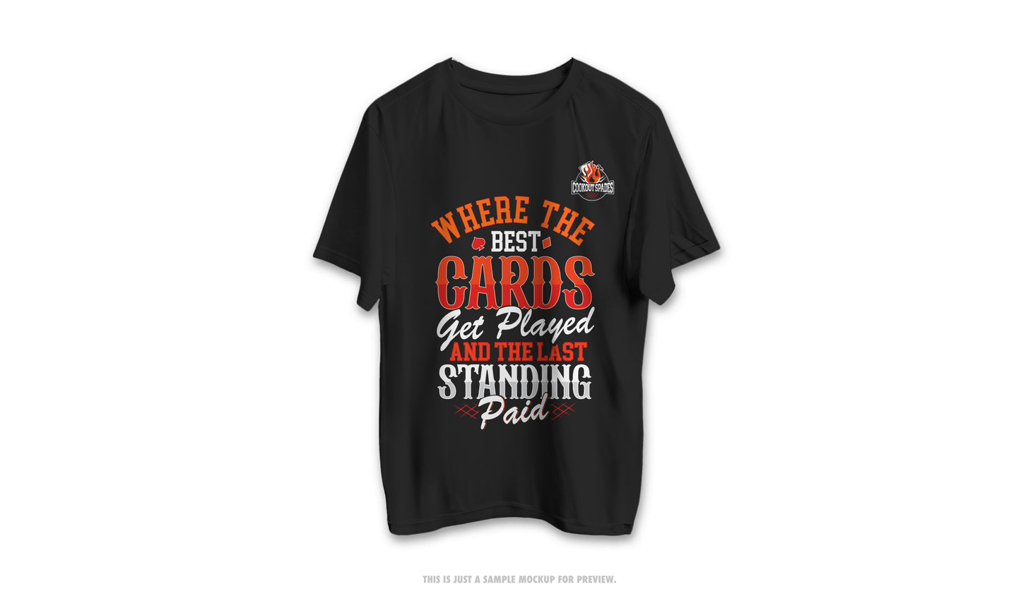 Cookout Spades T-Shirt with Writing on the back